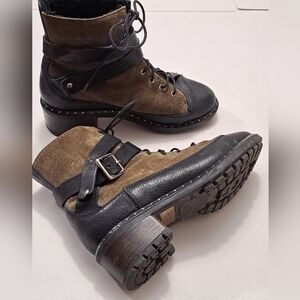 UGG Collection Sassari Suede/Leather Combat Boots/Booties   Size 6M